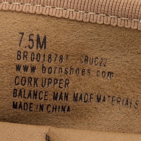 Born Brin Classic Ballet Flat Bow Top Women's Natural Cork Size US7.5M EU38 - Picture 7 of 9